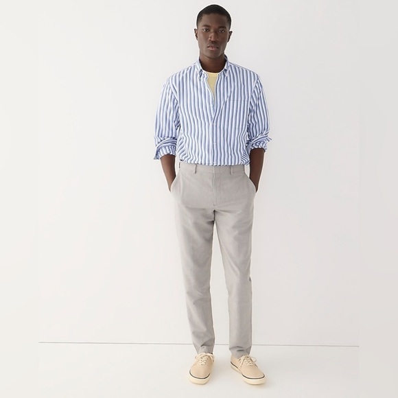 J Crew Ludlow Slim-fit unstructured suit pant in Irish cotton-linen AU429 - Picture 1 of 6